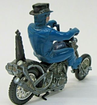 Hot Wheels Rrrumblers MEAN MACHINE black with blue driver Motorcycle diecast n1 3