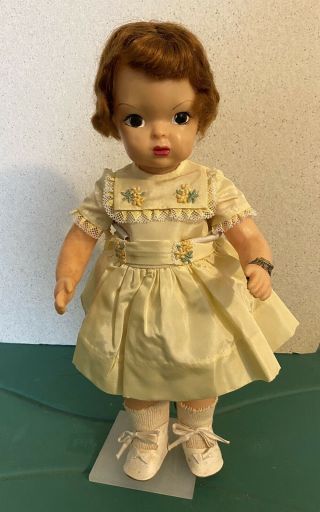 Vintage 16 " Terri Lee In Custom Dress With Custom Doll Stand
