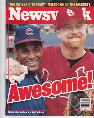 (4) Diff.  1998 - 99 Sports Magazines Mark Mcgwire & Sammy Sosa Home Run Race
