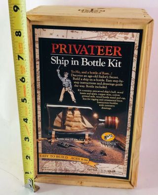 Privateer Ship in Bottle Kit Nautical Explorer The Netherlands Pirate Sail Boat 2