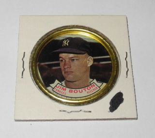 1964 Topps Baseball Coin Token Pin 4 Jim Bouton York Yankees