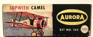 Aurora Vintage 1956 Sopwith Camel Model Kit No.  102 100,  Complete