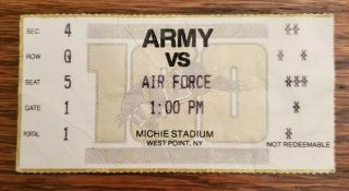 Army Black Knights Air Force Football Ticket Stub 11/10 1990 Mike Mayweather 4k
