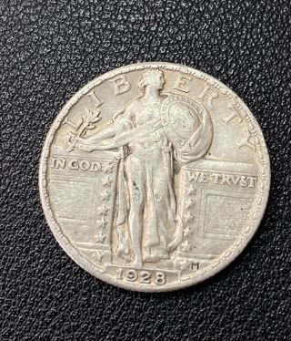 1928 P Standing Liberty Quarter,  90 Silver,  Xf, .