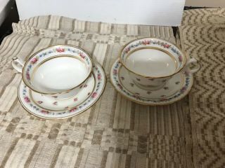 Antique Tea Cup & Saucer (2) Cauldon England For Tiffany & Co.  York Stamped