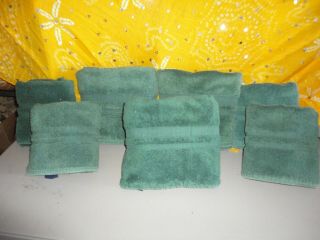 Vintage Ralph Lauren Basic Green (7pc) Hand & Bath Towel Set