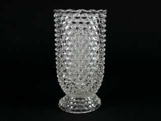 Columbia Dew Drop Celery Vase,  Antique Eapg C.  1888 Hobnail Double Eye Clear