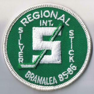 Vintage Sports Patch Canada Regional International Silver Stick Bramalea 1985 - 86