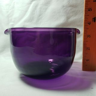 Antique Crystal Amethyst Blown Glass Wine Rinser 19th C.  Finger Bowl Vase Purple