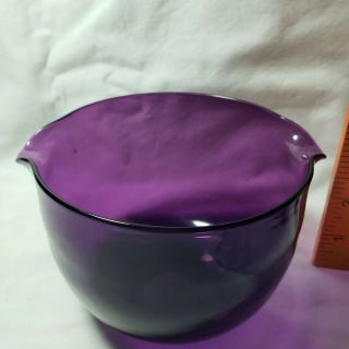 Antique Crystal Amethyst Blown Glass Wine Rinser 19th c.  Finger Bowl Vase Purple 2