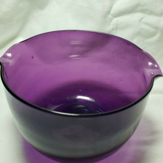 Antique Crystal Amethyst Blown Glass Wine Rinser 19th c.  Finger Bowl Vase Purple 3