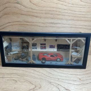 Saleen S7 Garage Diorama Shadow Box Hanging Display Car