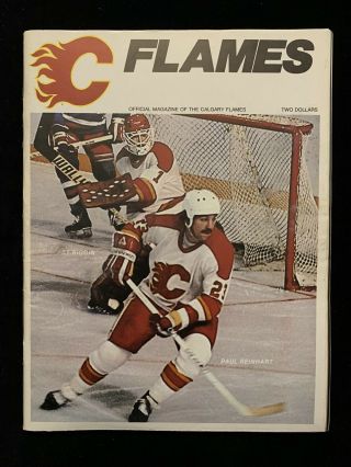 12/11/80 Calgary Flames Nhl Program Vs Buffalo Sabres - 1st Season Corral