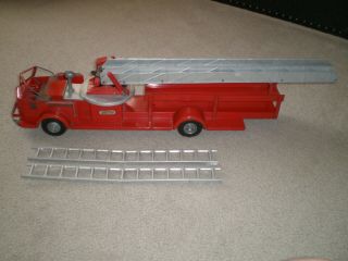 Charles Wm Doepke Model Toys Fire Engine Ladder Aerial Truck Rossmoyne Steel