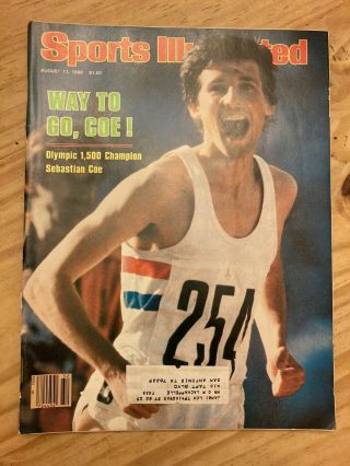 Sports Illustrated August 11 1980 Sebastian Coe Olympic 1500 Champion