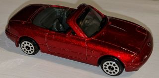 Rare Metallic Red Motormax (6024) Mazda Mx - 5 Miata 1/64.  Loose Cond.