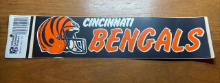 Vintage Cincinnati Bengals Football Nfl Bumper Sticker Helmet Logo