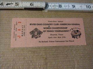 River Oaks Country Club American 41general World Tennis Championship 1975 Ticket