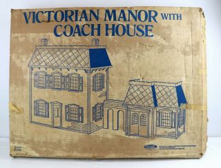 Victorian Manor With Coach House Doll House Made By Skilcraft