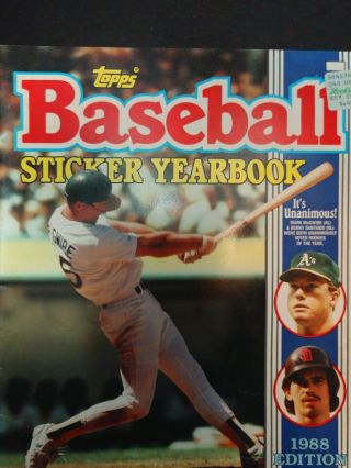 1988 Topps Baseball Sticker Yearbook Mark Mcgwire A 