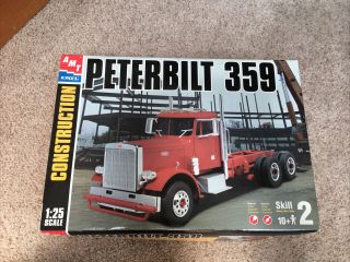 Amt Peterbilt 359 Construction 1:25 Scale Model Truck Kit
