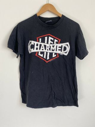 Vtg 90’s Billy Idol Charmed Life World Tour Shirt Sz L Black Vintage 1990
