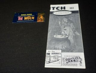Vintage 1965 Aurora Instruction Sheet For Salem Witch Model Kit 483