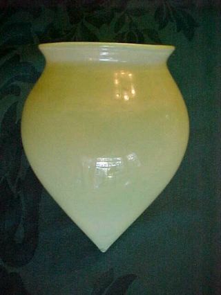 Antique Stalactite Vaseline Custard Art Glass Electric Lamp Shade 3 - 1/4” Fitter