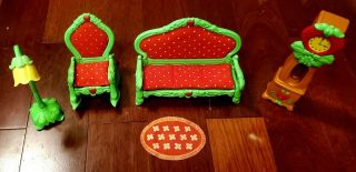 Vintage 1983 Strawberry Shortcake Berry Happy Home Living Room Furniture