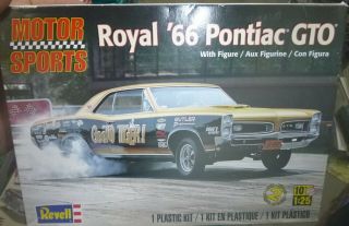 Revell 85 - 4037 1966 Royal Pontiac Gto Drag Car W/tiger Figure Kit 1/25 Mcm Nib