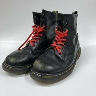 VTG Dr Doc Martens 8 - Eye Black Made in England Boots Womens US 8 / UK 6 Mens 7 2