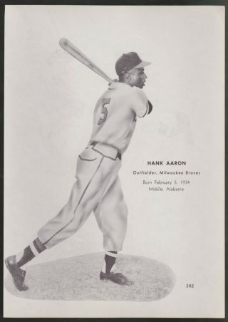 Hank Aaron,  Gene Conley Milwaukee Braves B/w Photo