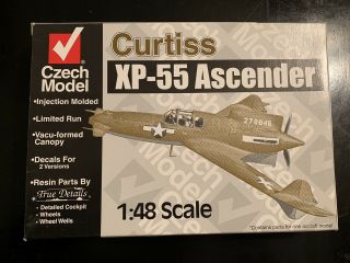 Khs - Czech Model Curtiss Xp - 55 Ascender Plane Model Kit (4806) - 1/48 Scale - 1033