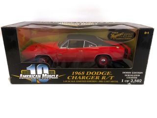 American Muscle Ertl 1968 Dodge Charger R/t Red 1 Of 2502 1:18 Diecast
