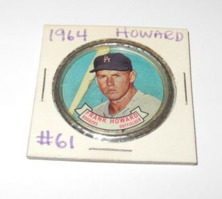 1964 Topps Baseball Coin Pin 61 Frank Howard Los Angeles Dodgers