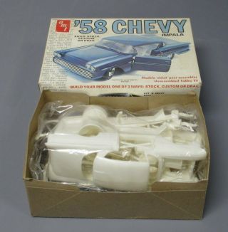 Amt T273 1:25 Scale 1958 Chevy Impala Model Kit Ln/box
