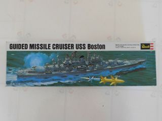 Vintage 1971 Revell Guided Missile Cruiser Uss Boston Model Kit H - 461