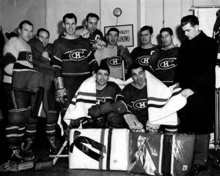 Maurice Richard,  Toe Blake,  Elmer Lach,  Buch Bouchard Montreal Canadiens 8x10