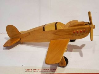 Wwii Wooden Model Airplane - Looks Like A P40? P51? 12 " Long/ 12 " Wingspan
