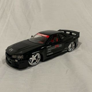 1/24 Scale Nissan Skyline Gtr R34 Motorex Jada Toys Import Racer Black