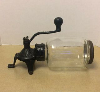 Antique Wrightsville Hardware Co.  Cast Iron Wall Mount Coffee Grinder W H Co. 2