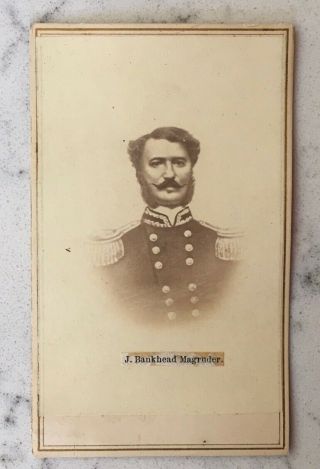 Antique Civil War Cdv Photograph Of Union General J.  Bankhead Magruder Anthony