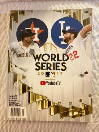 2017 World Series Program Houston Astros Vs.  Los Angeles Dodgers Nm