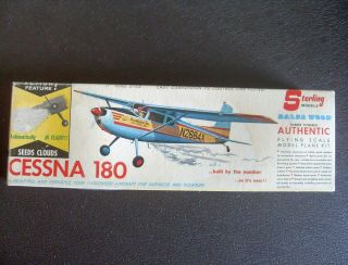 Vintage Sterling Balsa Wood Model Kit Cessna 180 Rubber Powered - Unbuilt