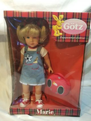 Vintage Gotz Marie Doll Made In Germany,  Puppenmanufaktur Boombox