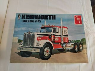 Vintage Amt Kenworth Conventional W - 925 Tractor Truck Plastic Model Kit T - 519