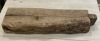 Antique Barn Beam End Live Edge Rustic Worm Holes (treated) 28”x7.  5”x3.  5”