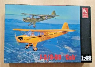 70 - 1455 Hobbycraft 1/48 Scale Piper J - 3 Cub/o - 59 Grasshopper Plastic Model Kit