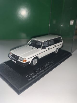 Minichamps Volvo 240 Gl Break Herrgardsvagn 1986 White 1.  43 Rare