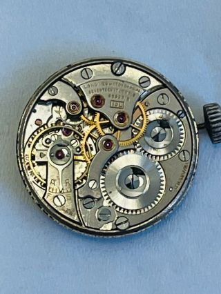 Vintage Mens Longines Watch Movement Caliber 10l 17 Jewels Runs/parts